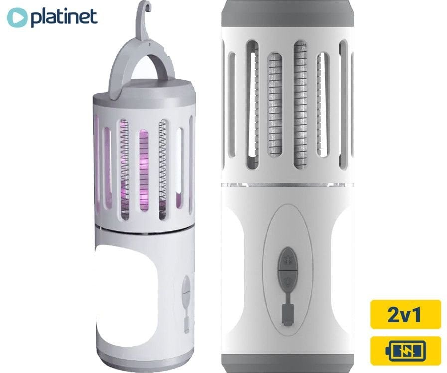 PLATINET MOSQUITO KILLER LANTERN LAMPKA NA KOMAPRY 6W 60LM 18800MAH BATTERY [46096]