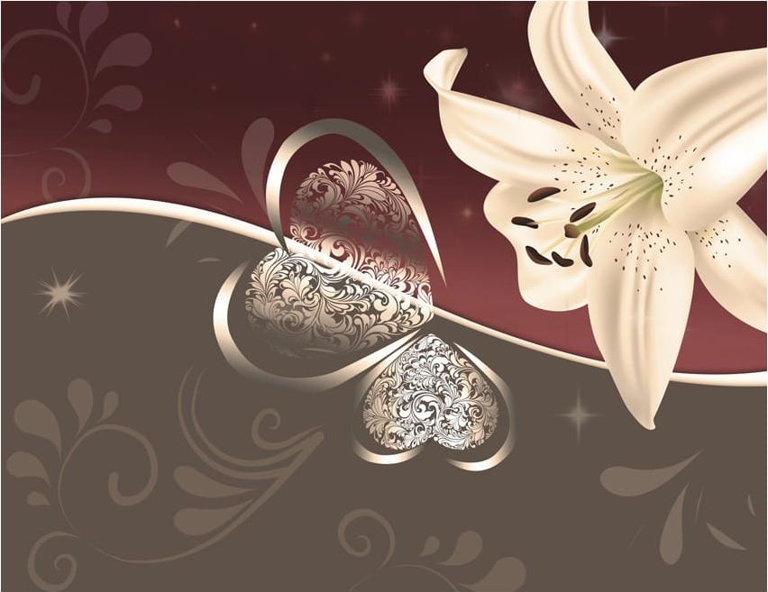 DecoNest Fototapeta - Kremowa lilia - 400X309