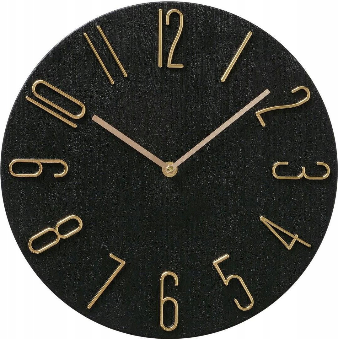 Boltze Zegar czarny loft TEMPO, Ø 30 cm