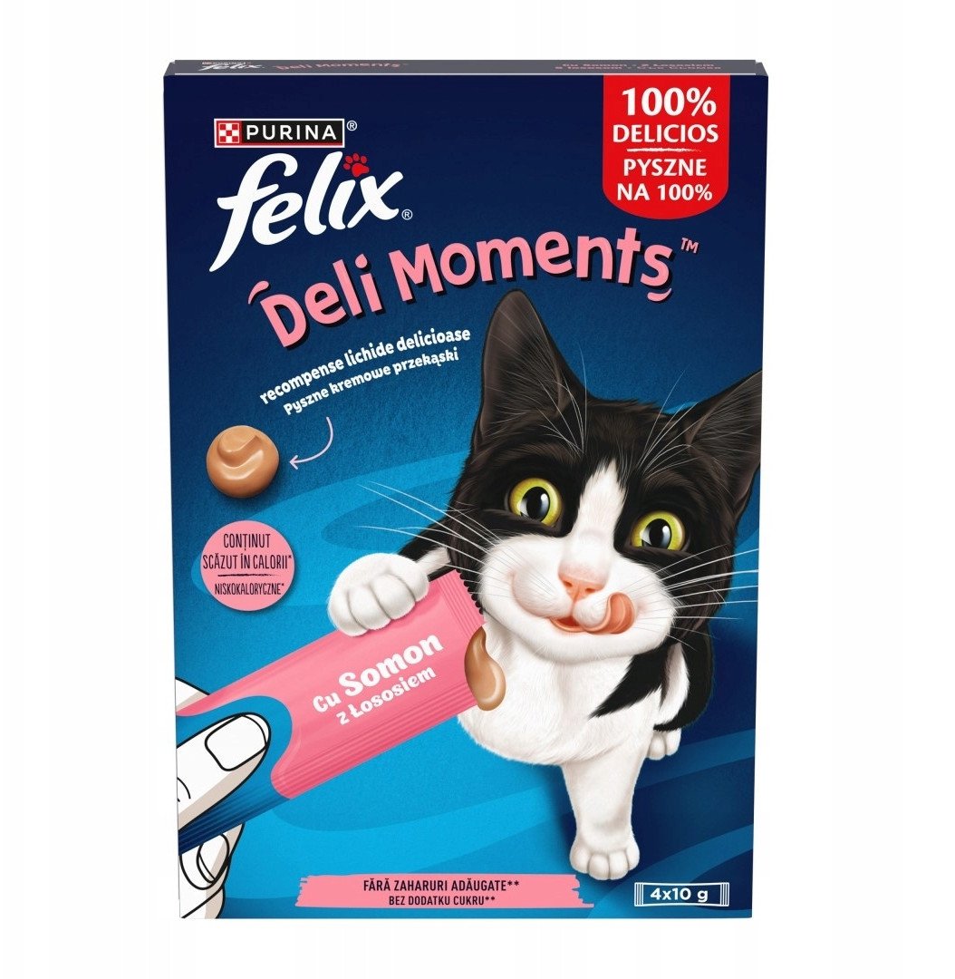 Purina Felix Deli Moments z łososiem 4x10g