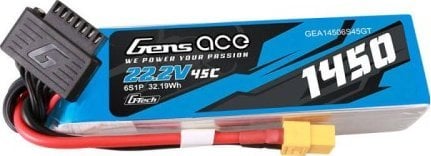 Gens Ace Akumulator Gens Ace G-Tech 1450mAh 22.2V 45C 6S1P Lipo z konektorem XT60 Plug