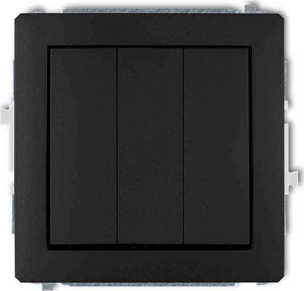 Karlik Łącznik Deco potrójny czarny mat (12DWP-7)