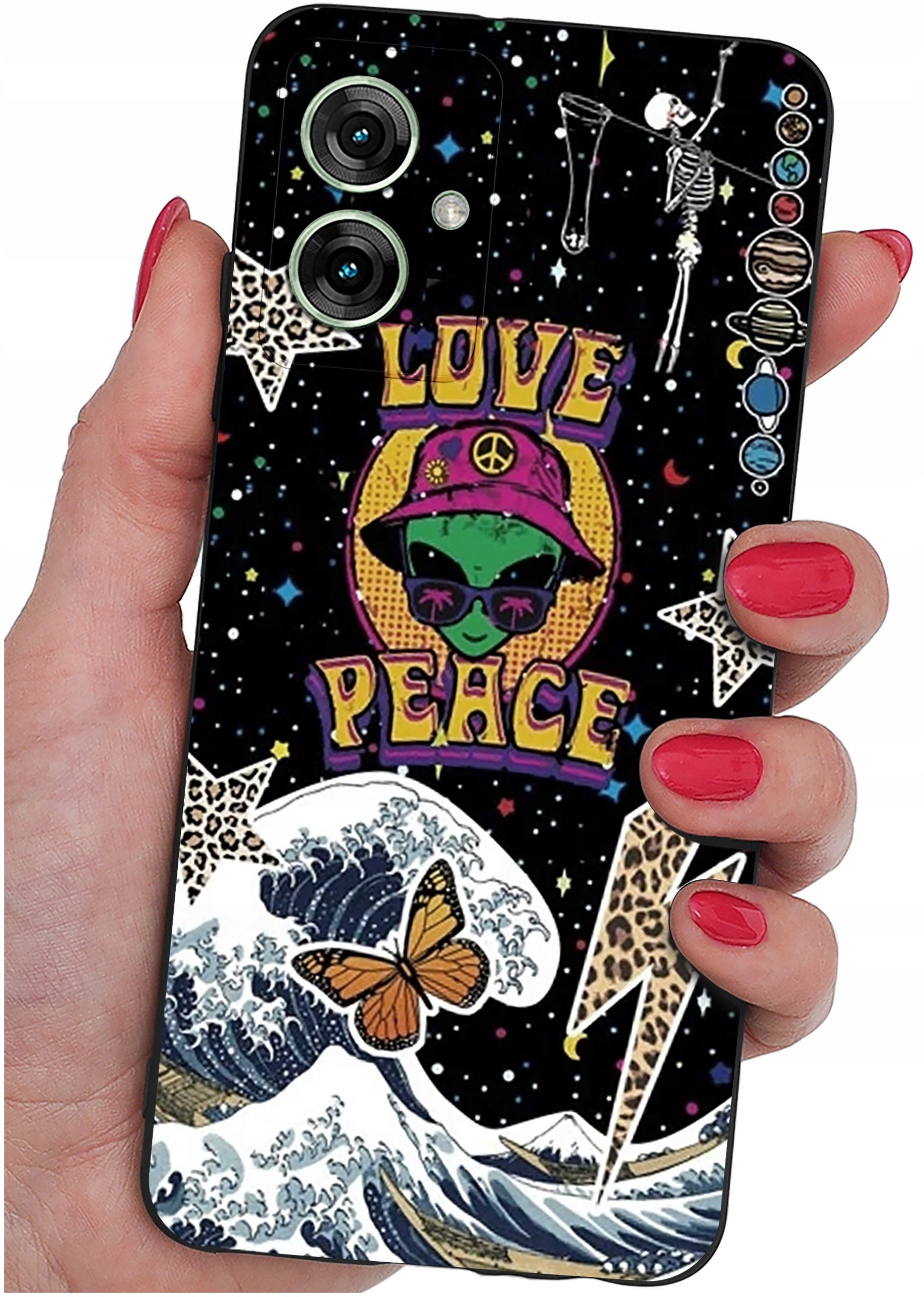 Etui do Motorola Moto G55 5G WZORY |SILIKONOWE MATT CASE + SZKŁO 9H