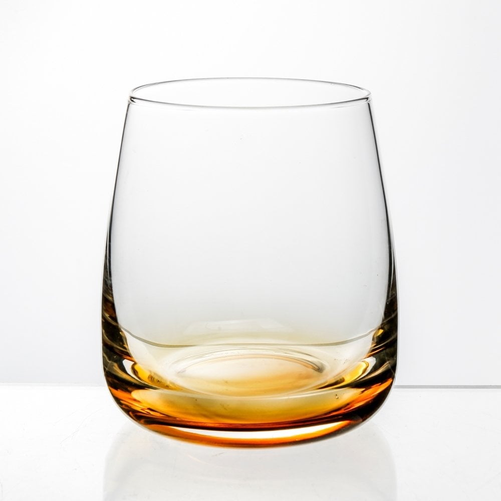 AMBER TUMBLE GLASS 6PCS