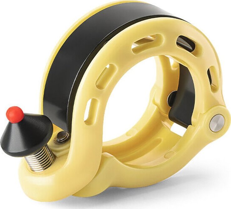 Dzwonek rowerowy w kształcie litery Q 100db - żółty ROCKBROS