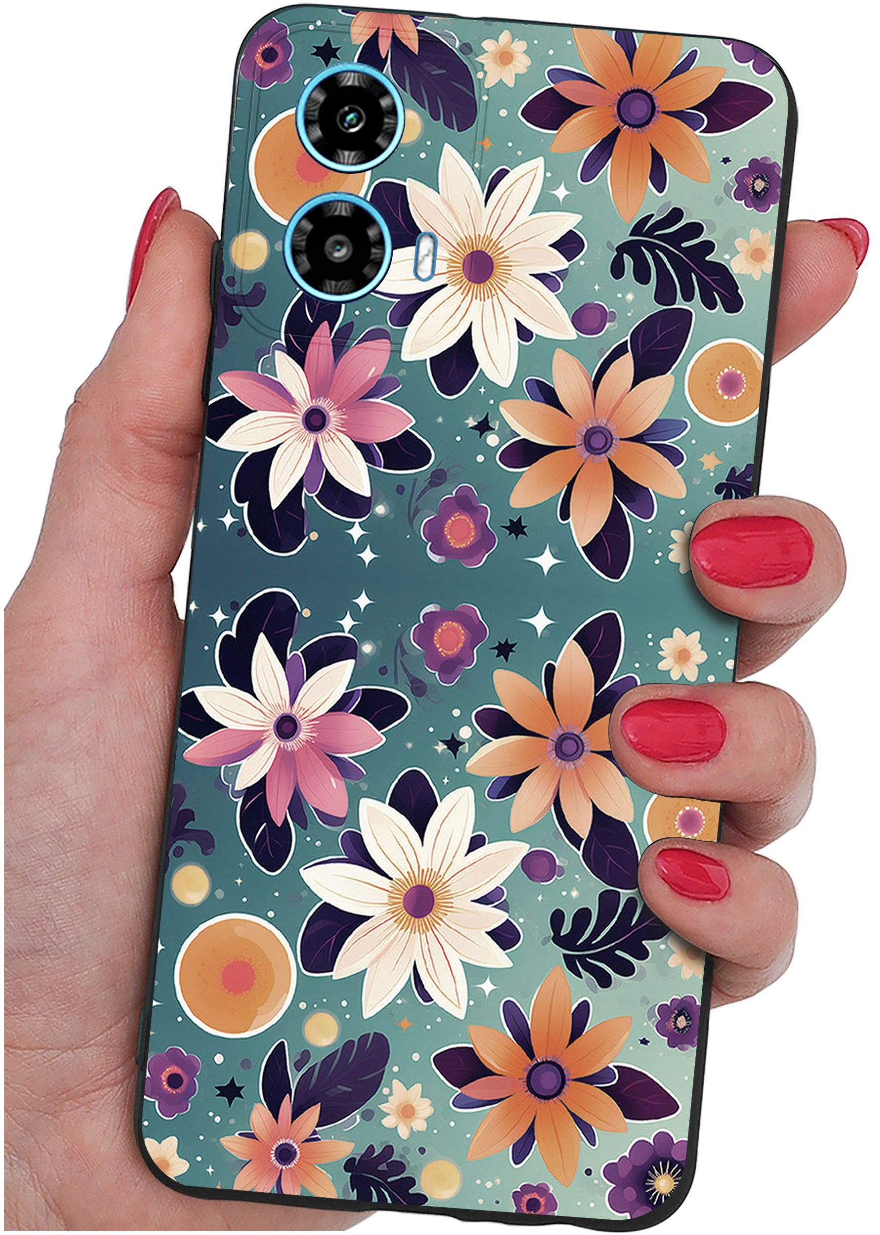 ETUI do Motorola Moto G34 5G WZORY |SILIKONOWE MATT CASE + SZKŁO 9H