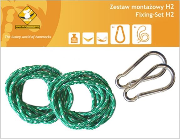 Koala Zestaw montażowy H2_2 do hamaków, zielony (koala/zh2_2)