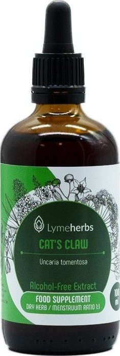 Lymeherbs Cat 's claw (Koci pazur) ekstrakt bezalkoholowy 1:1 (100ml)