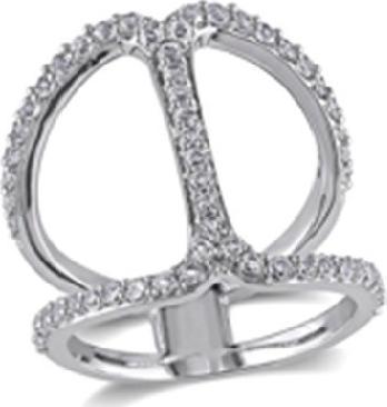 Srebro i Kamienie Srebrny pierścionek z cyrkoniami