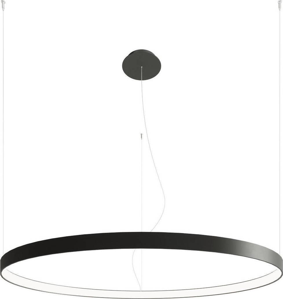 Lampa wisząca Thoro LAMPA wisząca RIO TH.112 Thoro okrągła OPRAWA pierścień LED 70W 4000K metalowy zwis czarny