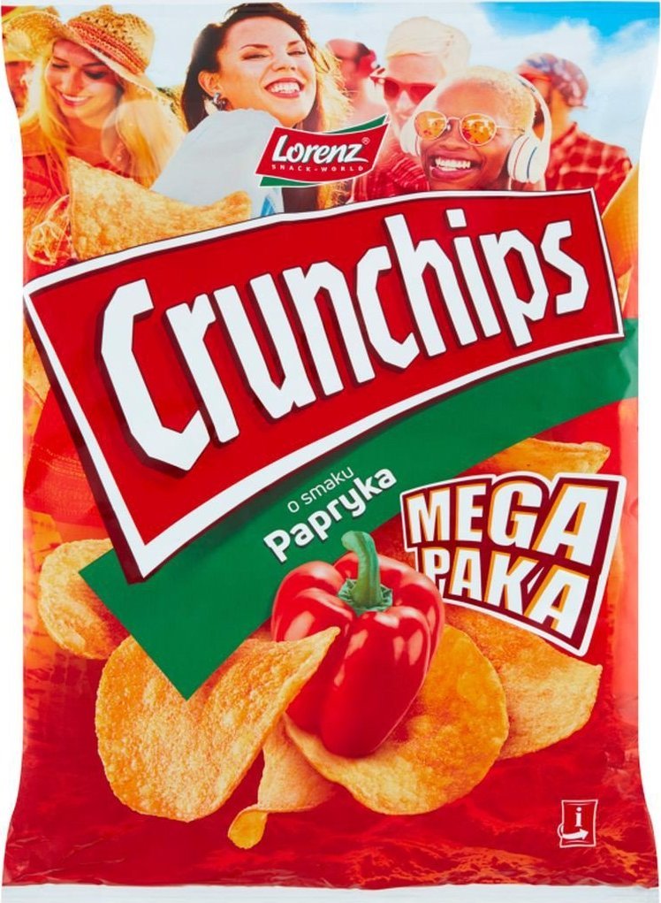 Lorenz Crunchips Chipsy ziemniaczane o smaku papryka 200 g