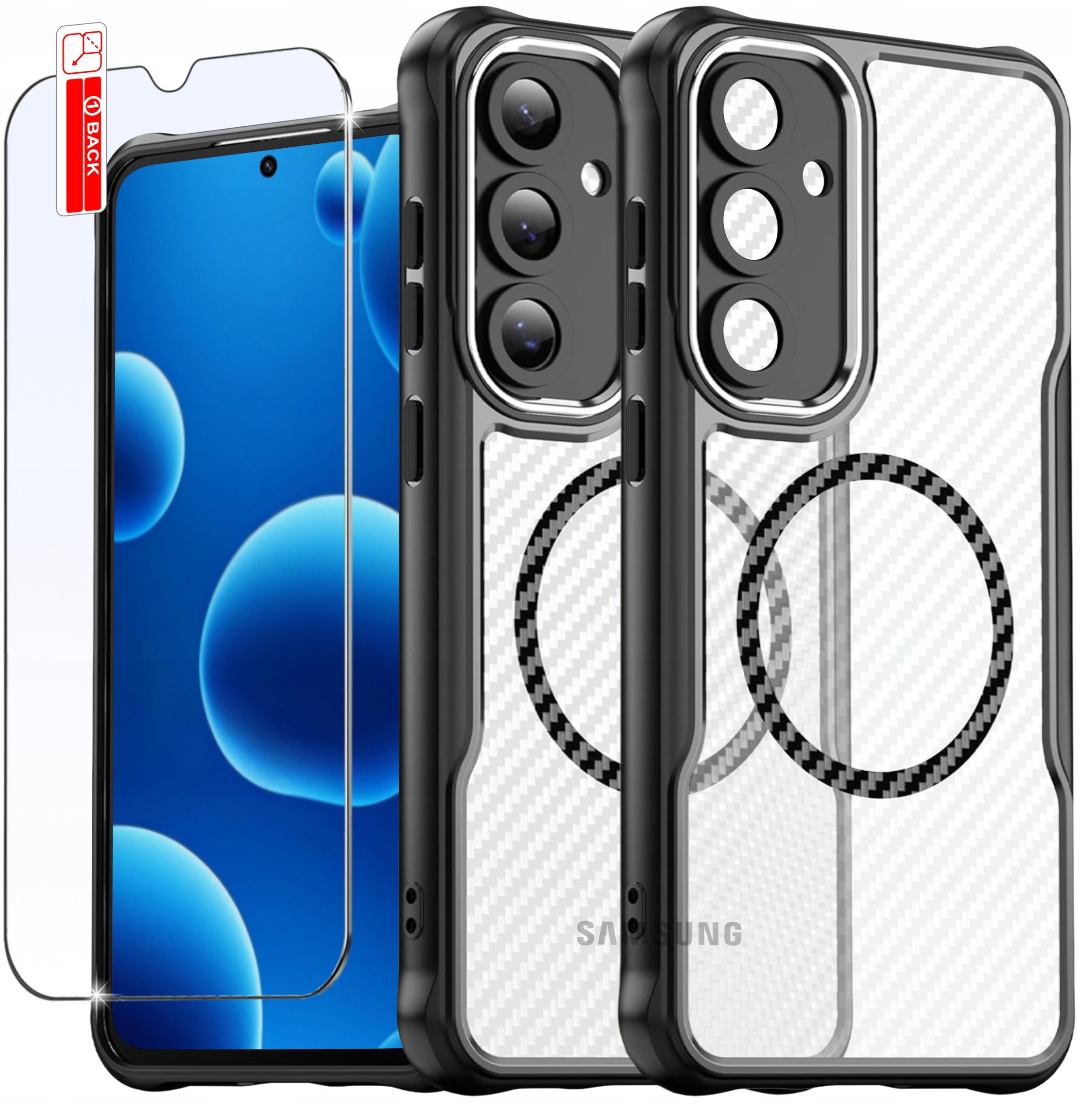 Etui do Samsung S25+ Plus |do MagSafe, Matowe, Trwałe, Wzmacniane| + Szkło