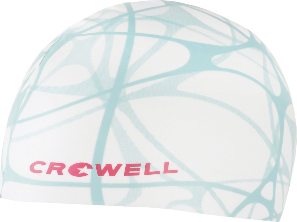 Crowell Czepek pływacki silikonowy Teide white-blue kol.7