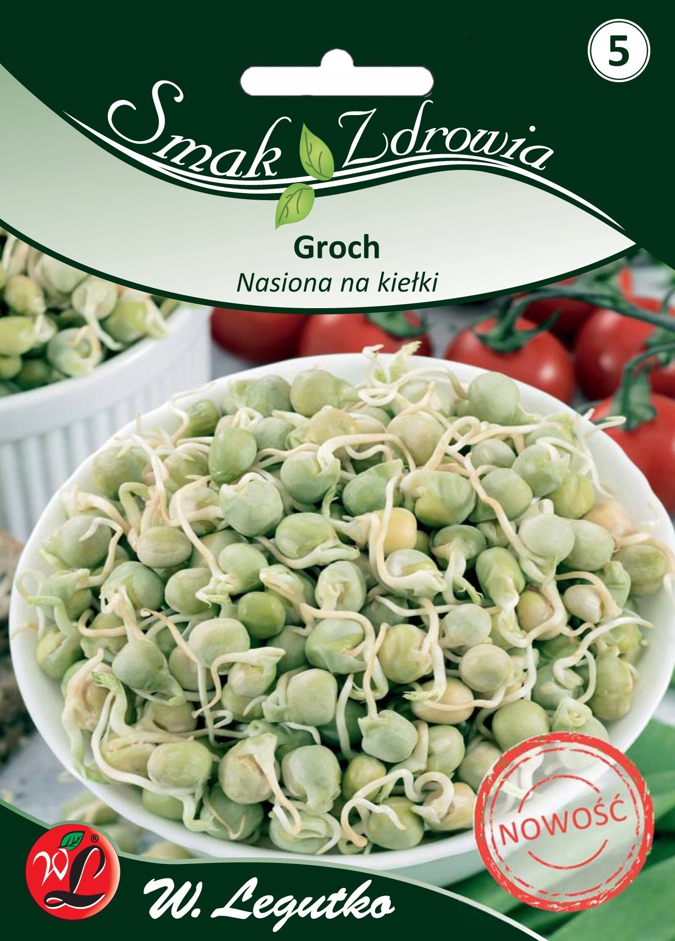 Legutko Nasiona na kiełki, groch, 50g