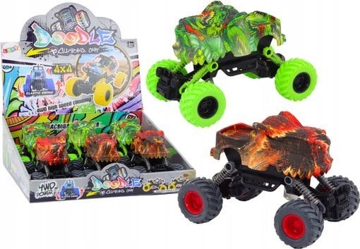 LeanToys Autko Dinozaur Napęd Frykcyjny Czerwone lub Zielone Terenowe