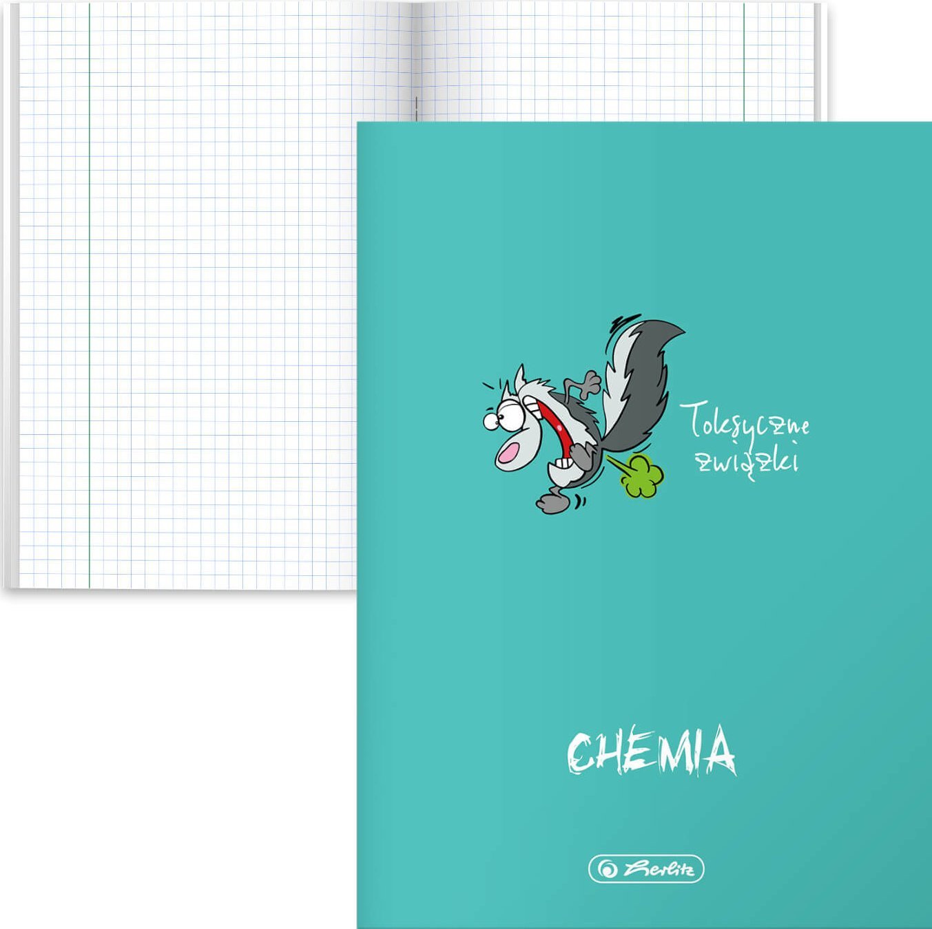 Herlitz Zeszyt A5 60k w kratkę chemia przedmiotowy okładka folii PP HERLITZ