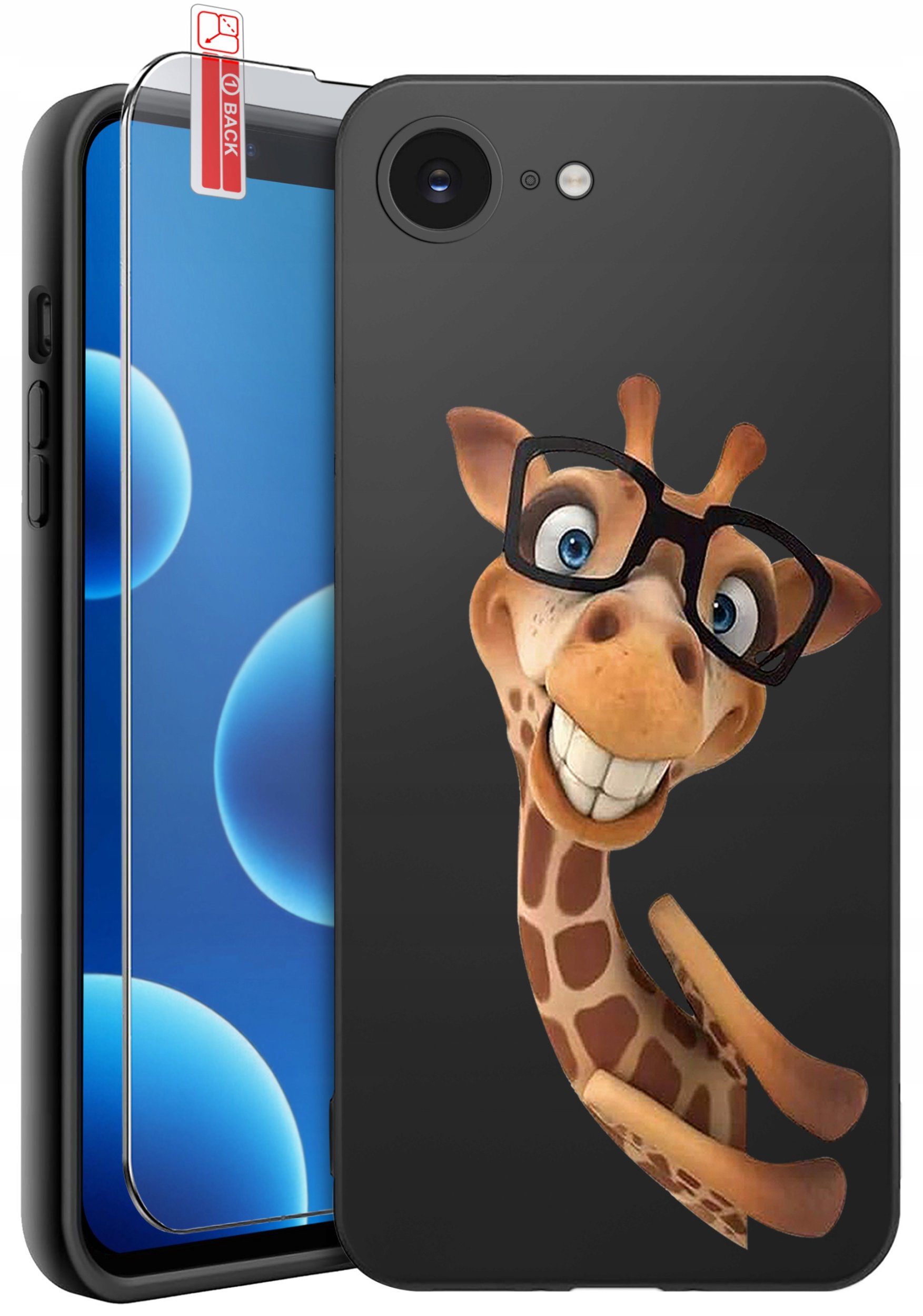 ETUI do iPhone 16e | WZORY | SILIKONOWE MATT CASE + SZKŁO 9H