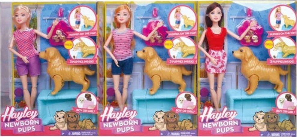 Pro Kids Lalka z pieskiem i szczeniakami