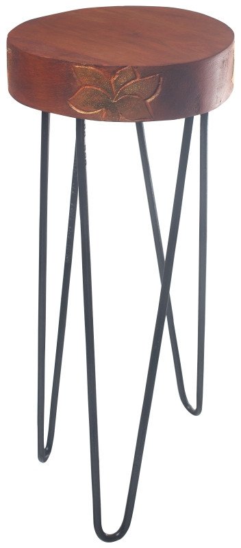 Stojak z Drewna Albasia - Terakota