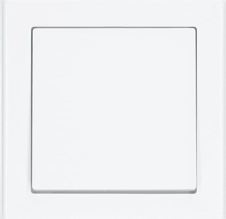 Łącznik krzyżowy z ramką pojedynczy 8,1x8,1cm Biały