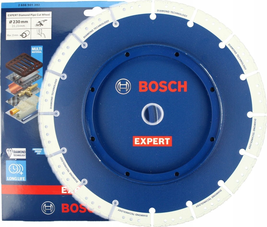 Bosch Bosch diamond cutting disc EXPERT Diamond Pipe Cut Wheel, 230mm (bore 22.23mm)