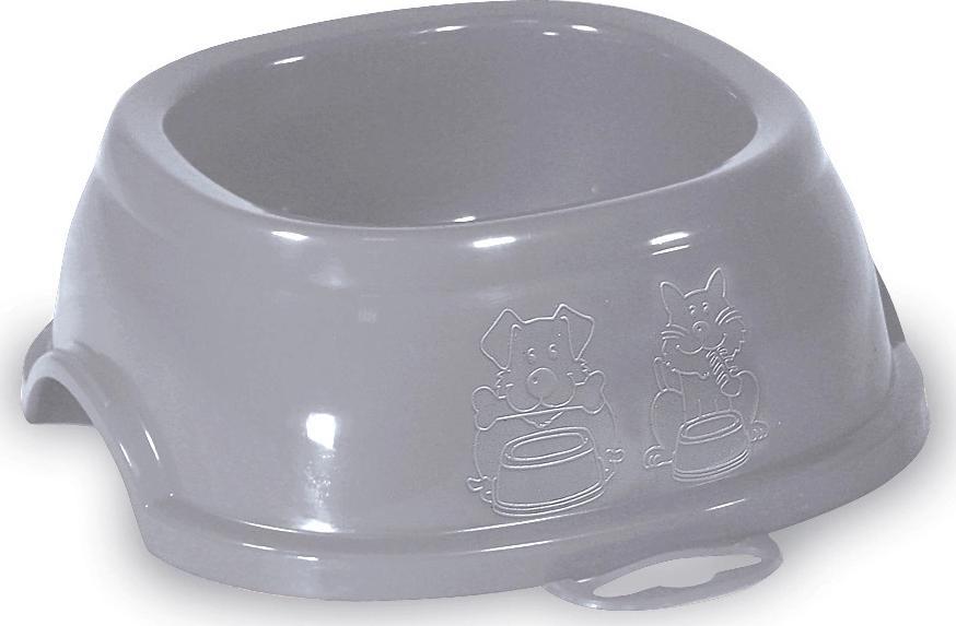 Zolux ZOLUX Miska BREAK 1 plastikowa antypoślizgowa 0,4l kol. szary (474220GPI)