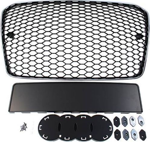MTuning_F GRILL AUDI A5 8T RS-STYLE CHROME-BLACK (13-16) PDC