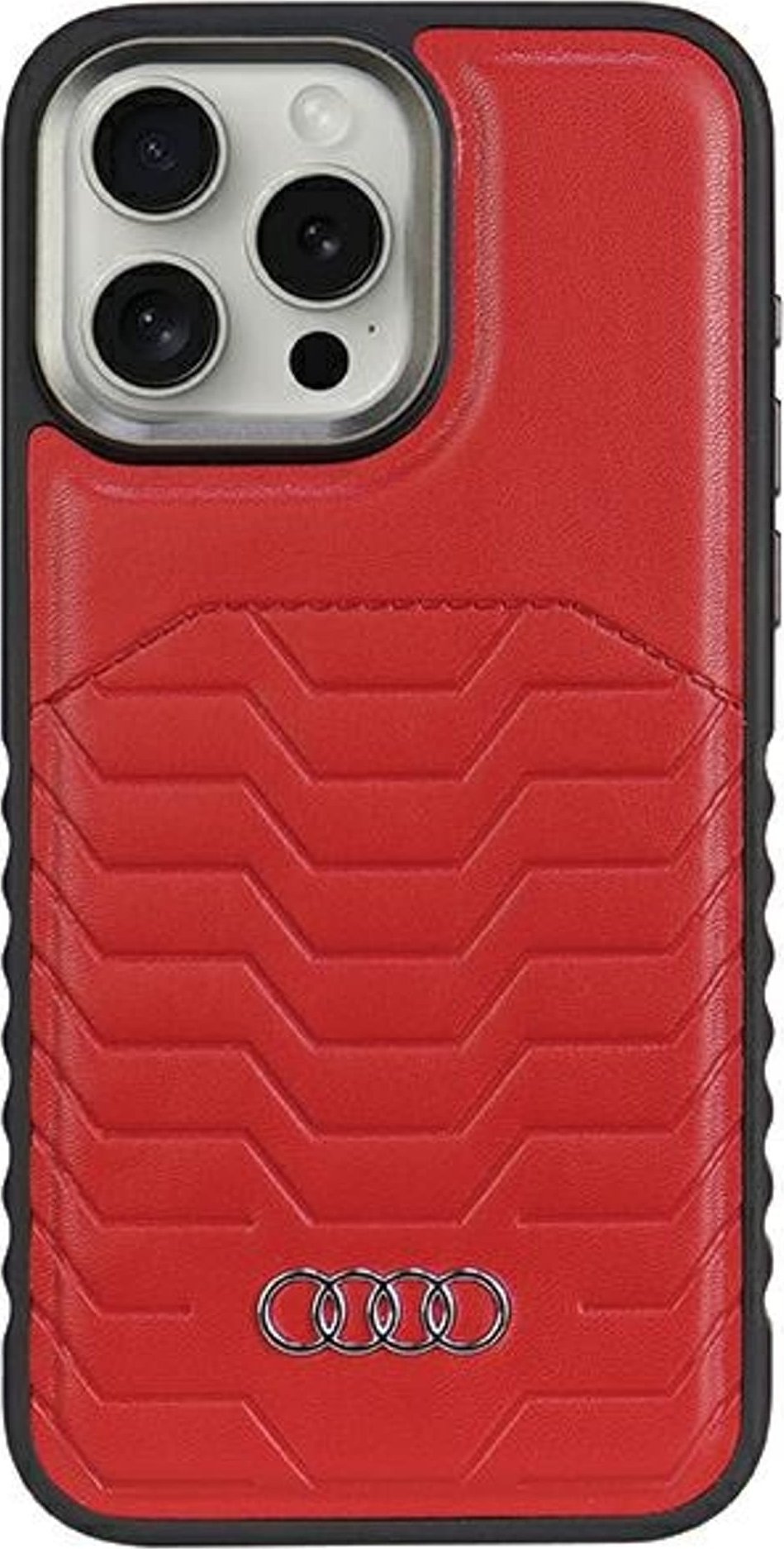 Audi Synthetic Leather MagSafe iPhone 15 Pro 6.1" czerwony/red hardcase AU-TPUPCMIP15P-GT/D3-RD