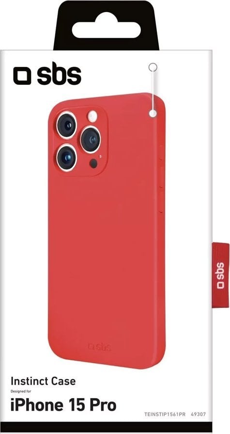 SBS - Case Instinct for iPhone 15 Pro, red standard