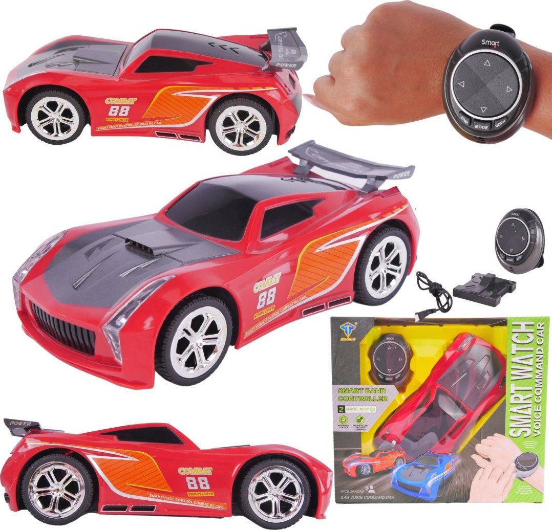 ProNice Auto Samochód Zdalnie Sterowany Zegarkiem Głosem Akumulator Kabel Światło