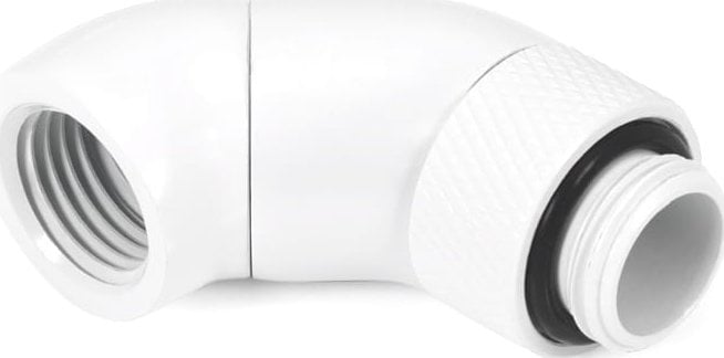Alphacool Alphacool Eiszapfen Winkeladapter, 45 Grad, doppelt, drehbar, G1/4 AG auf G1/4 IG - weiß