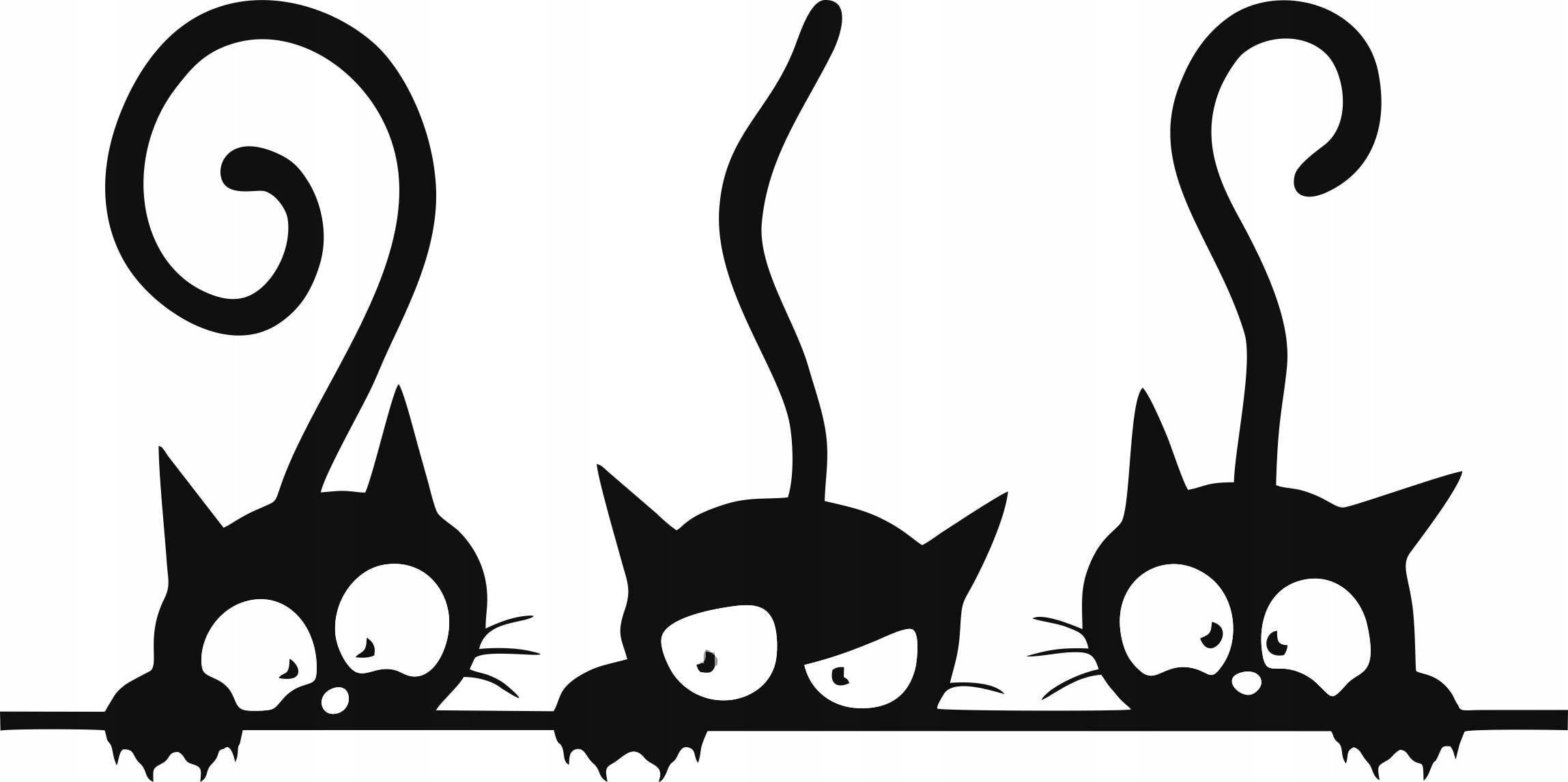 naSciane Naklejka na ścianę drzwi lustro szafę kotki koty