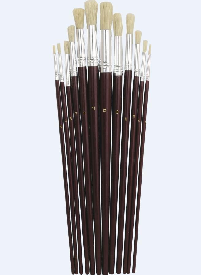 Grand Pędzle artystyczne do akwareli i retuszu 12 sztuk