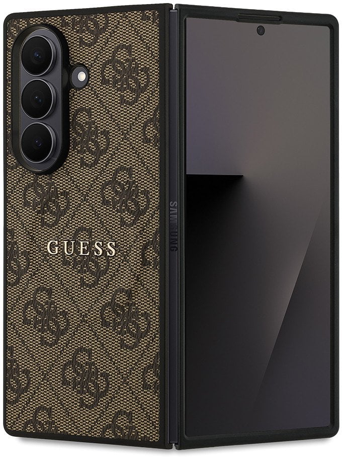 Etui Guess 4G Classic MagSafe na Samsung Galaxy Z Fold7 - brązowe