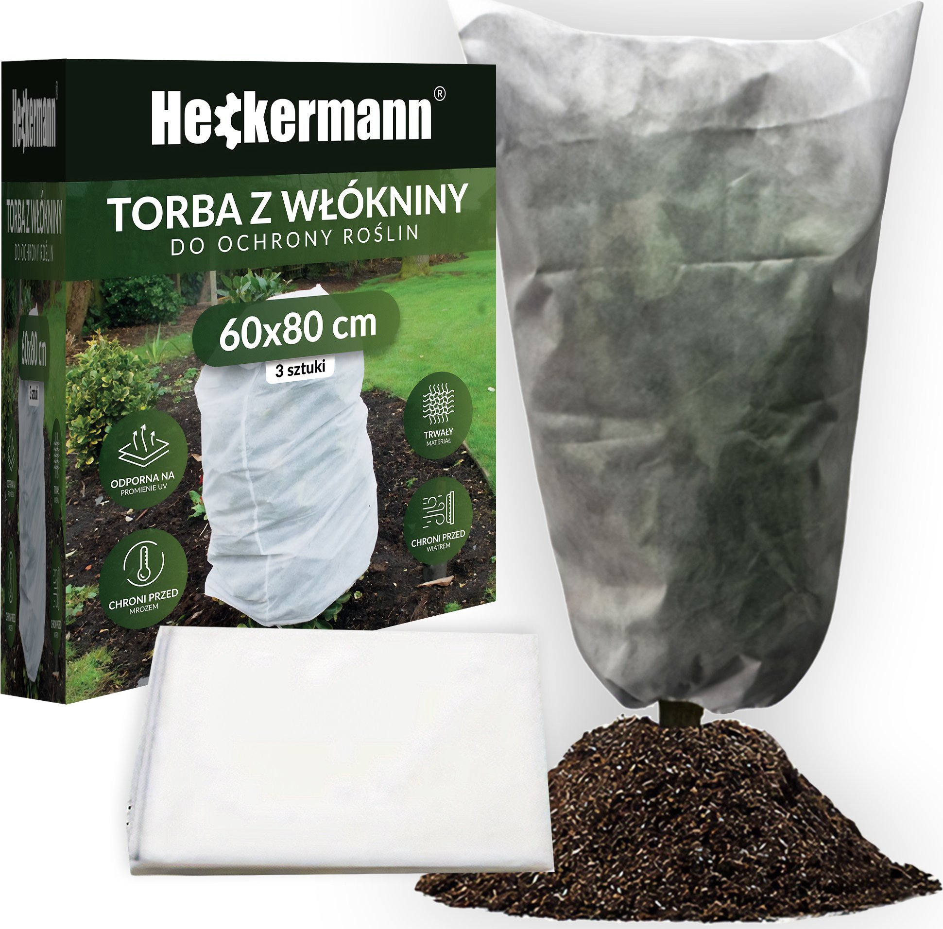 Heckermann Worek Ochronny Na Rośliny Heckermann 60X80Cm