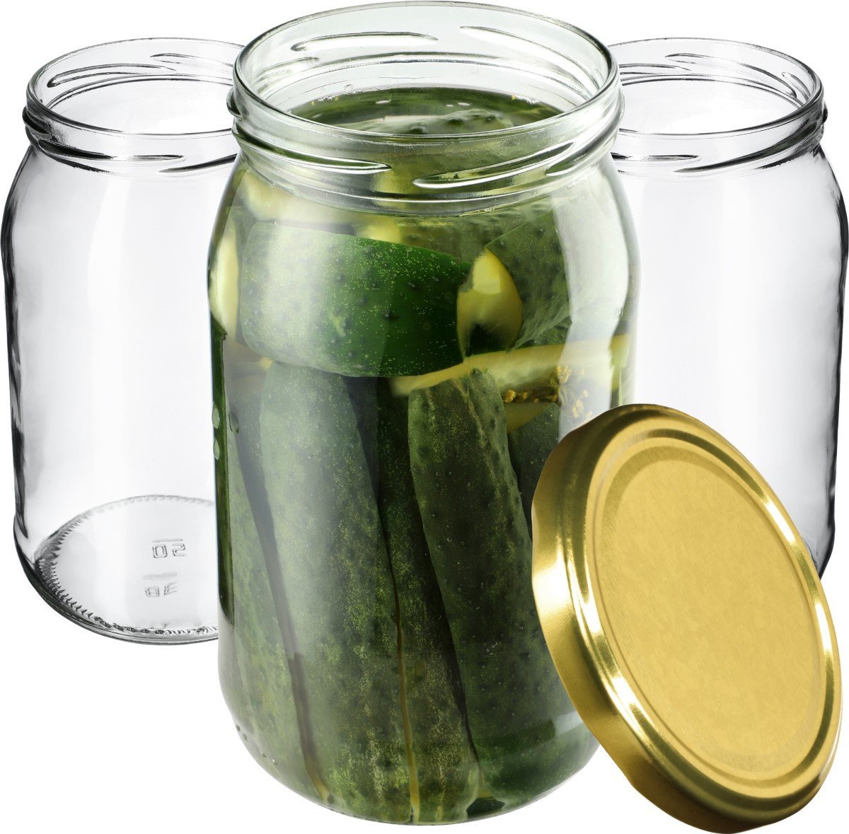 24x Słoik Szklany 760ml Miód Ogórki Wieczko fi82