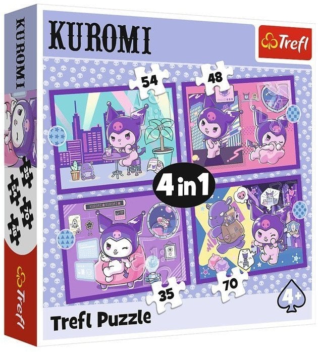 Trefl Puzzle 4w1 Kuromi, Dzień Kuromi - łącznie 207 elementów (34676)