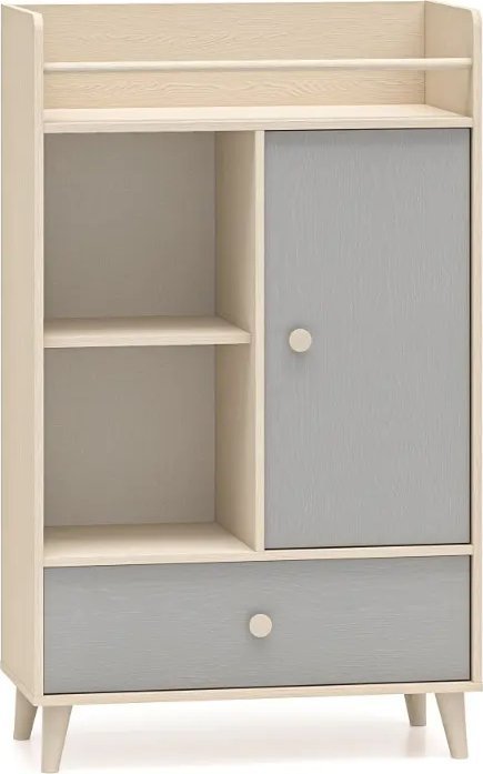 Komoda dziecięca MEVEL 04 130 szara ML MEBLE