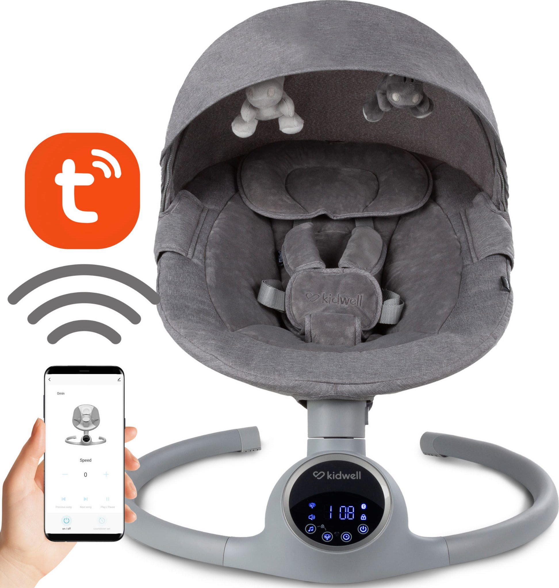 Bujaczek elektryczny 2w1 kidwell reve gray/silver