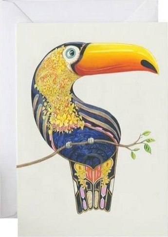 Karnet A161 B6 + koperta Tukan na gałęzi
