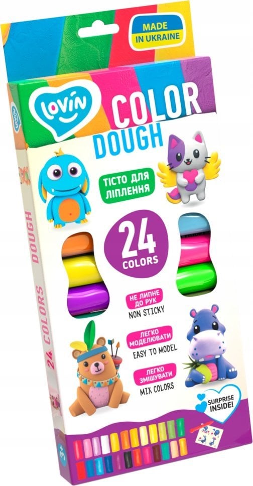 Maksik Ciastolina Zestaw do modelowania 24 kolory OKTO 411844