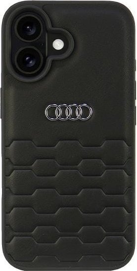 Audi Audi Synthetic Leather iPhone 16 6.1" czarny/black hardcase AU-TPUPCIP16-GT/D2-BK