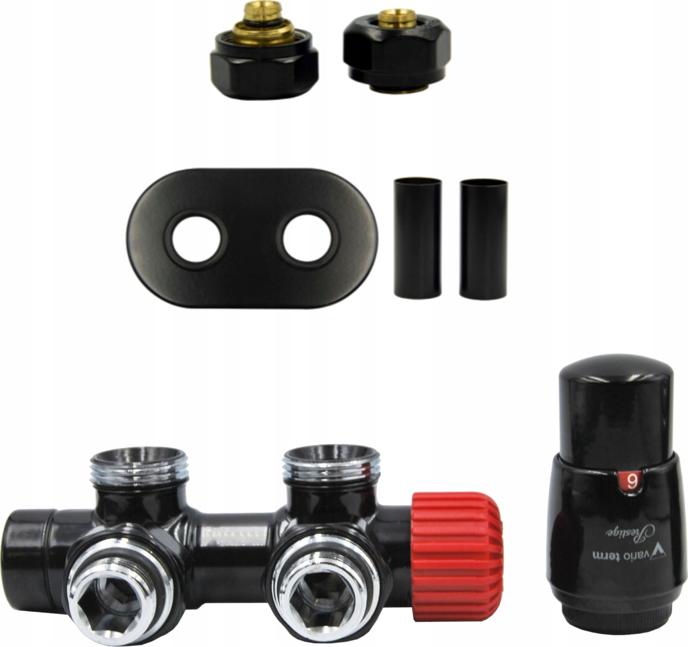 Vario Term Zestaw term, TWINS kąt. lewy, czarny mat All in PEX