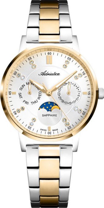 Zegarek damski Adriatica A3834.2193QF CYRKONIE srebrny