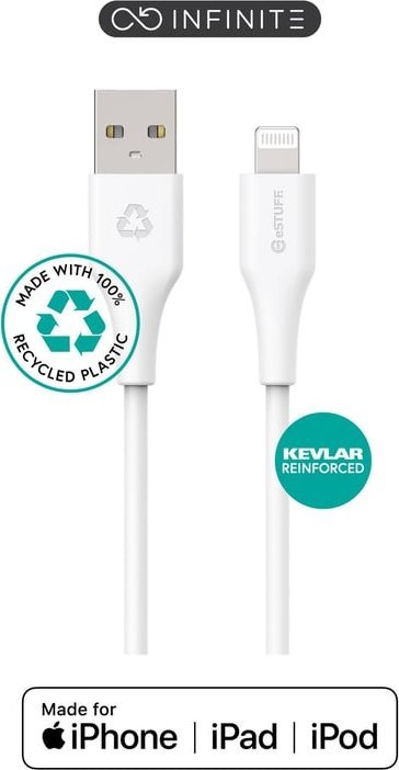 Kabel USB eStuff Lightning - USB-A 2 m Biały (ES601270)