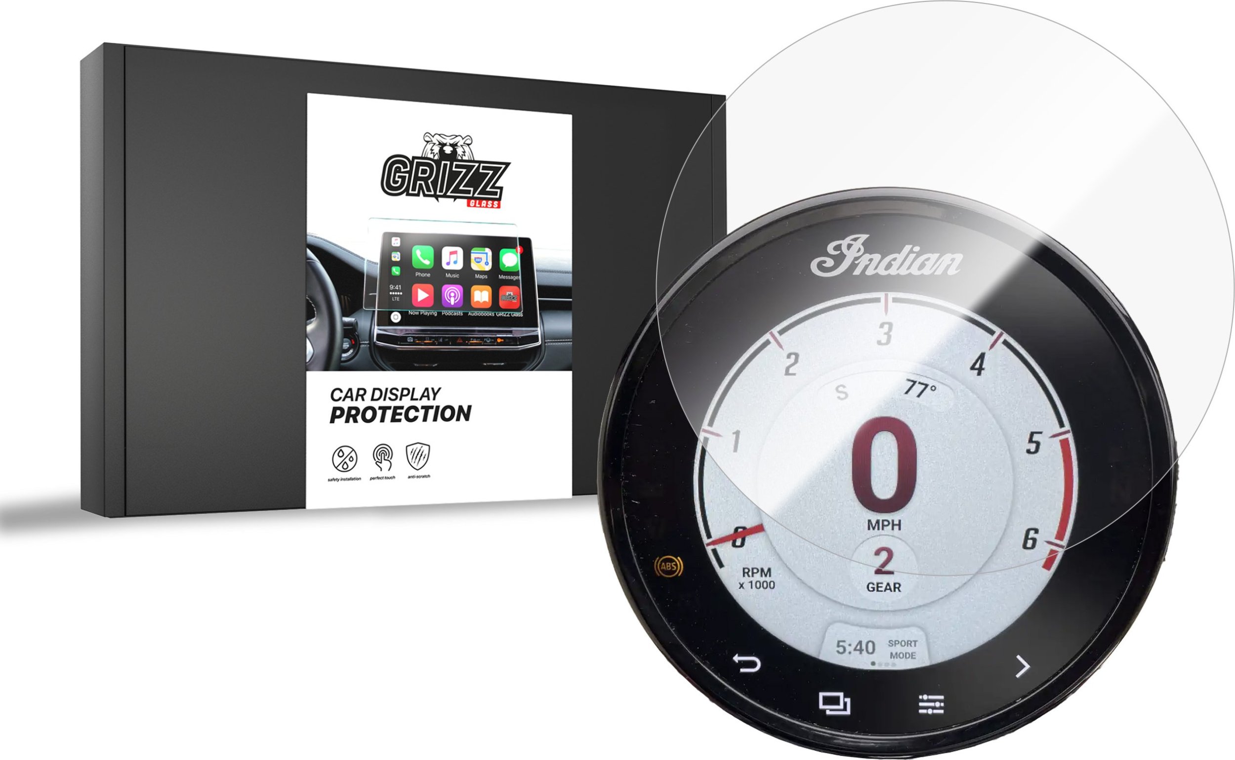 GrizzGlass Folia ceramiczna GrizzGlass CarDisplay Protection do Indian Super Chief Limited 4" 2022-2024