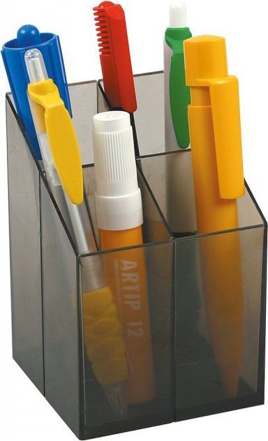 ICO Przybornik na biurko ICO, z przegrodami, czarny