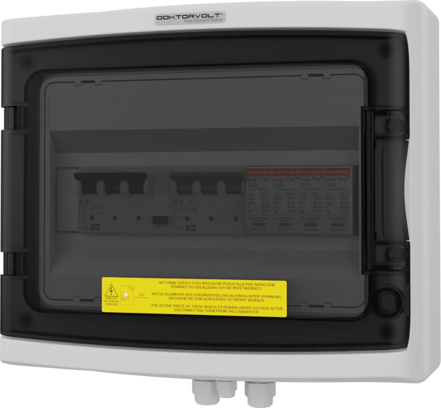 Doktorvolt AC 3F C16 300mA T1 T2 Rozdzielnica PV Fotowoltaiczna Solarna Mersen 4524