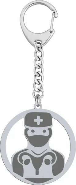 Radziszewska Jewellery Brelok dla Lekarza Ginekologa srebro GRAWER GRATIS
