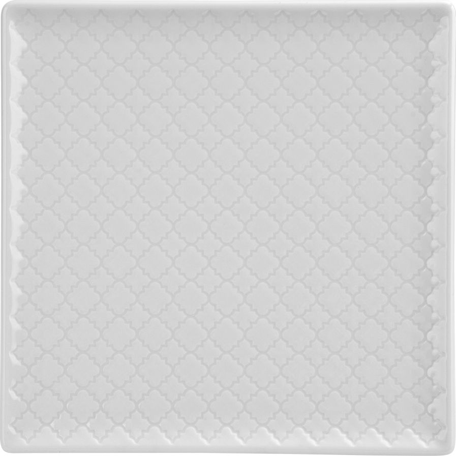 Lubiana Talerz płytki kwadratowy 20,5cm Marrakesz biały